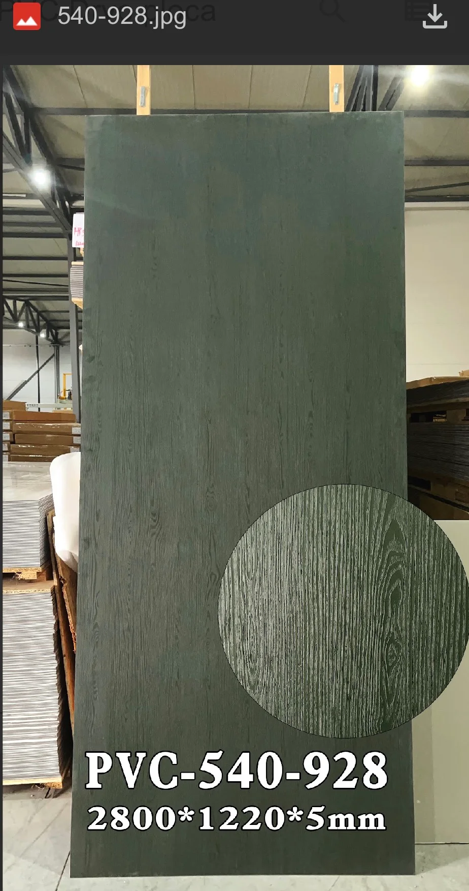 Decorative wood-effect panel PVC-540-928