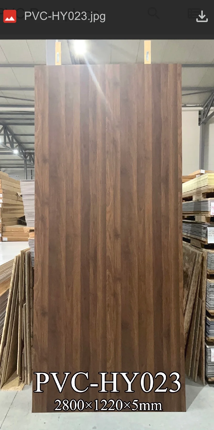 Decorative wood-effect panel PVC-HY023