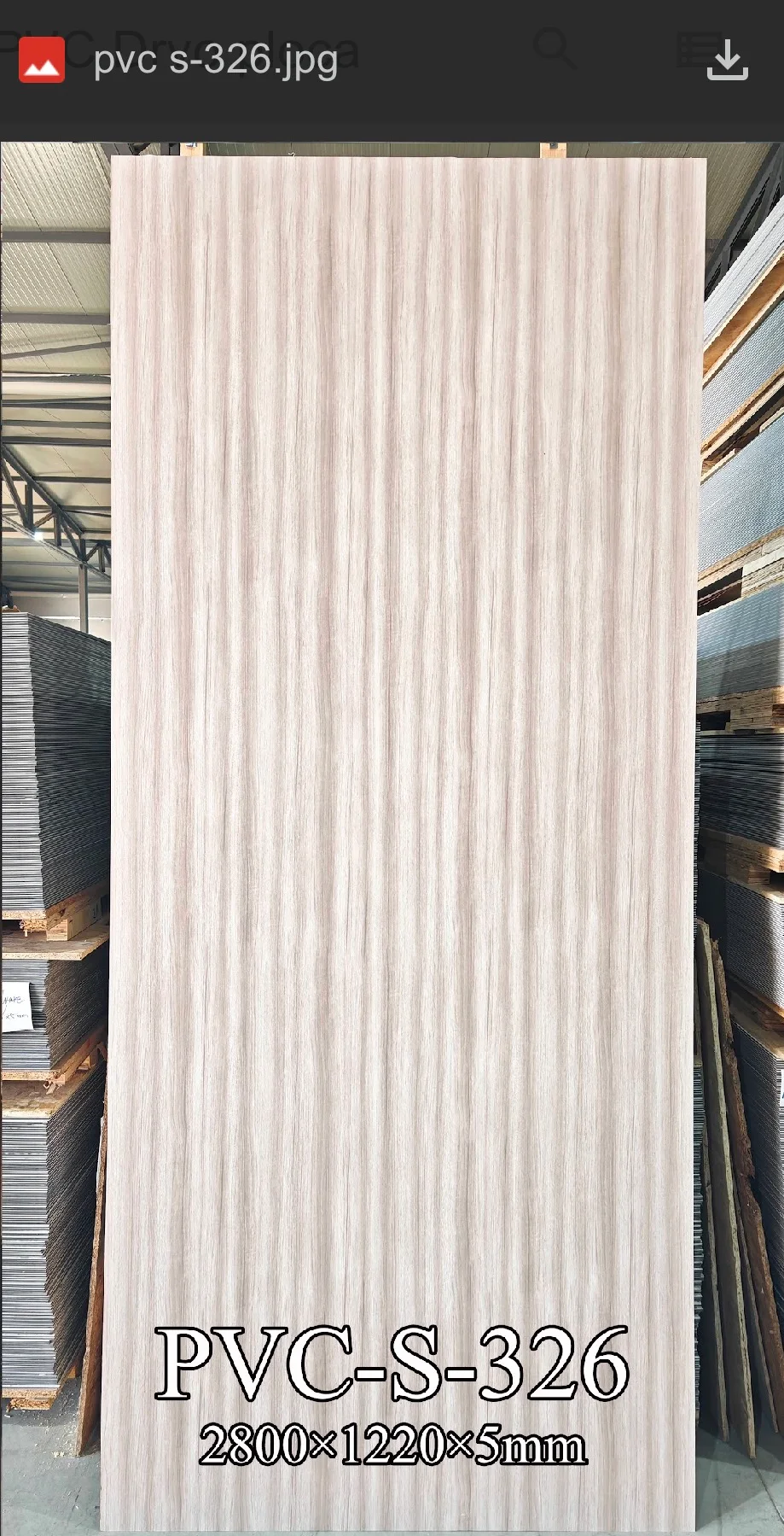 Decorative wood-effect panel PVC-S-326