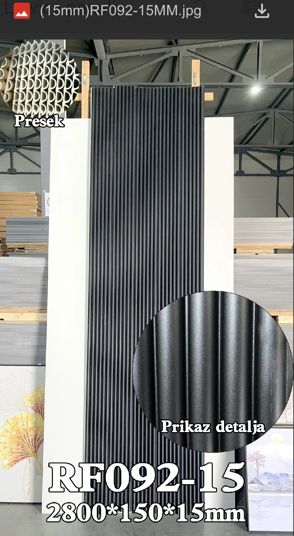PVC letvica RF092-15MM