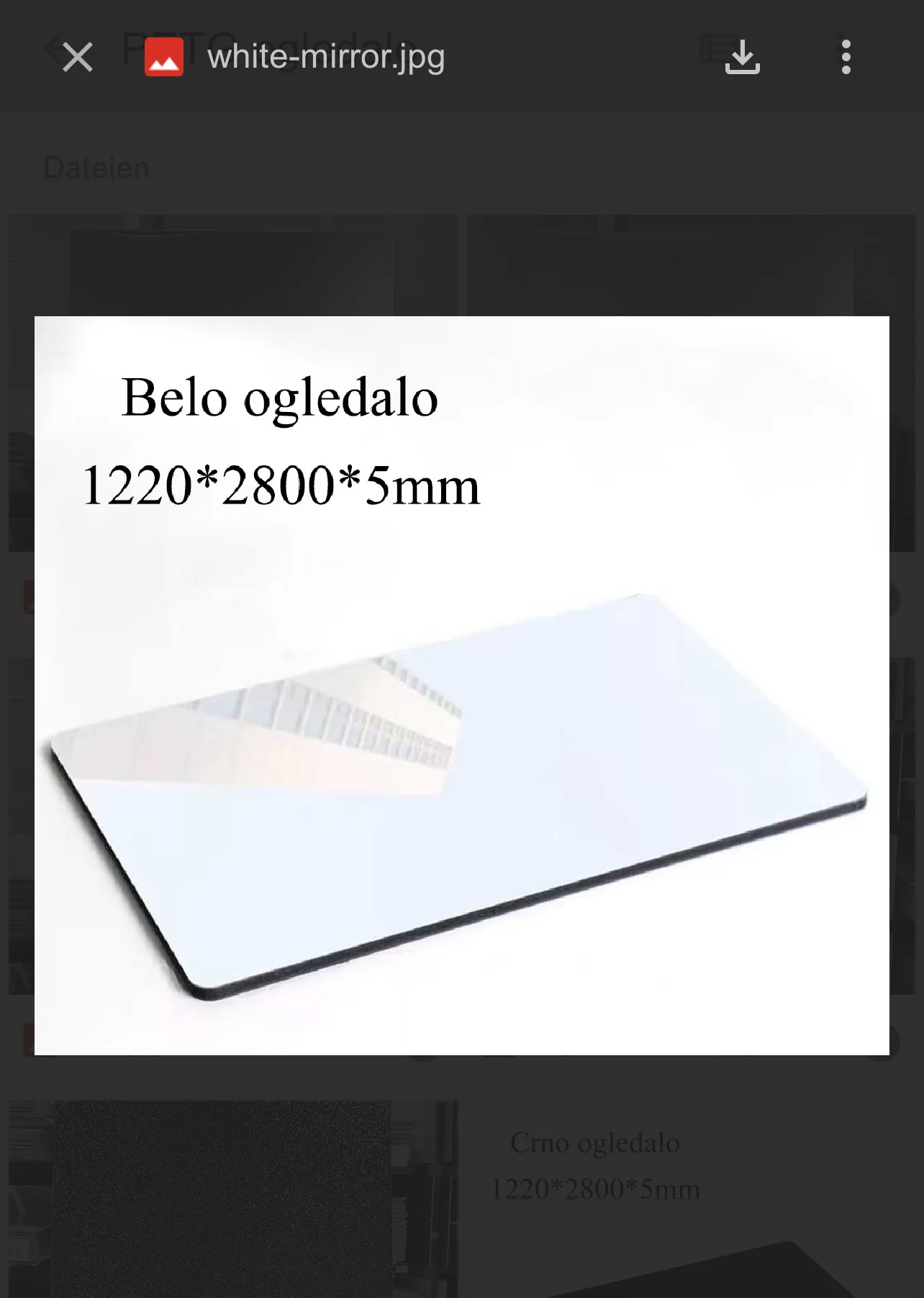 PVC mirror-effect panel WHITE-MIRROR